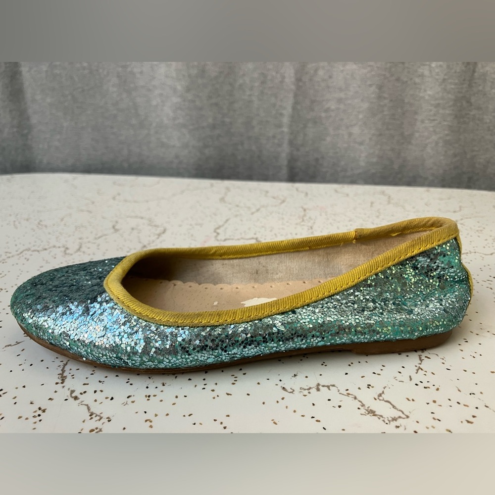 Mini Boden Sparkly Glitter Ballet Flats - Size 29 EU, Little Kids' 11.5 US -AQUA - Picture 7 of 15